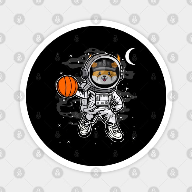 Astronaut Basketball Floki Inu Coin To The Moon Floki Army Crypto Token Cryptocurrency Blockchain Wallet Birthday Gift For Men Women Kids Magnet by Thingking About